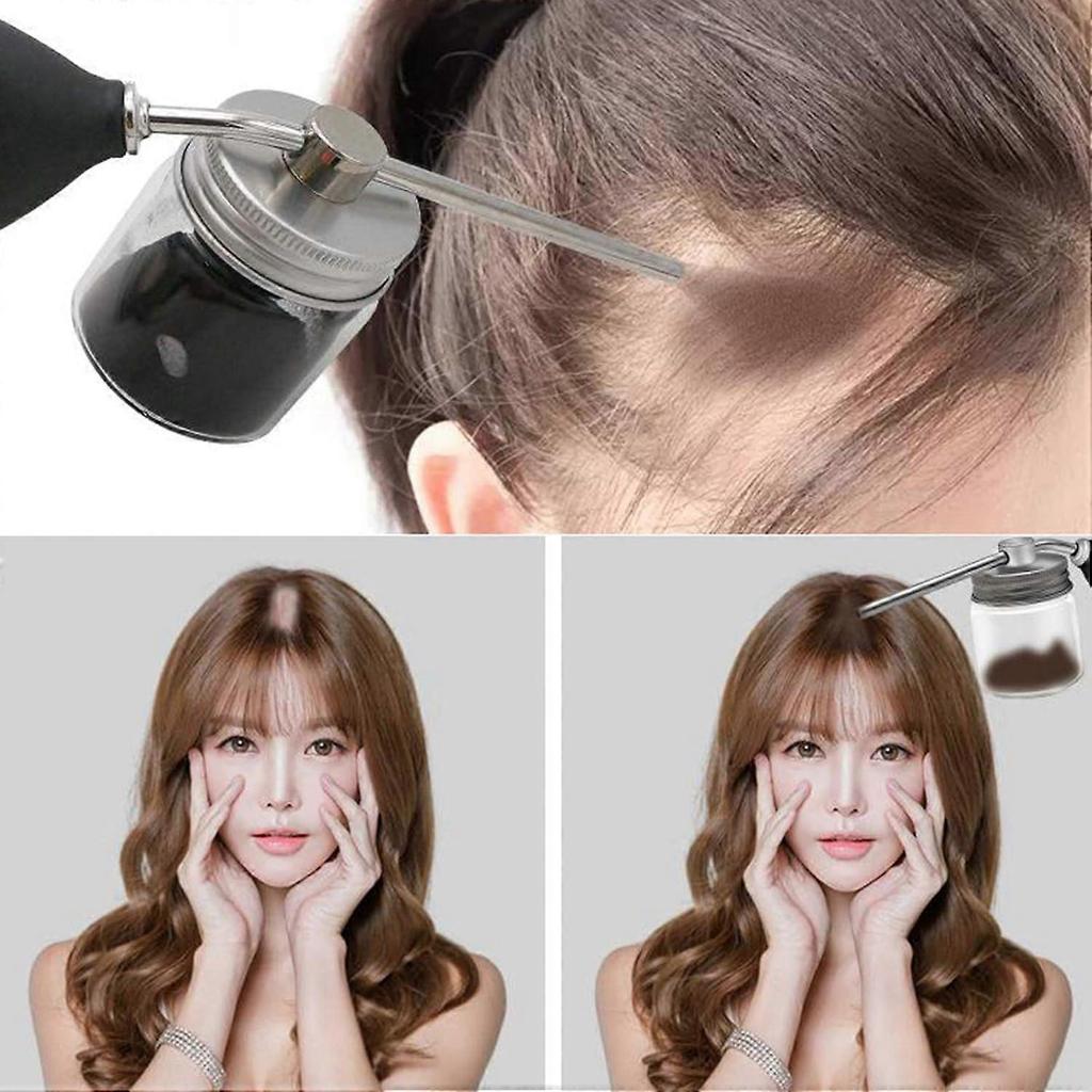 Hair Building Fibers Applicator, Powder Spray Bottles for Salon Hair Styling Supplies, Even Powder Distribution with Premium Quality Silicone Bottle