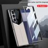 Samsung ZFold7 Гальванизированный Чехол-Книжка из Кожи Однотонный - Складная Крышка