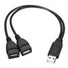 2 в 1 USB 2.0 Кабель Двойной Разветвитель Адаптер Один на Два Женский на Мужской Удлинитель Питания Высокое Качество