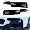 1 Pair Glossy Black/Carbon Fiber Look Car Front Bumper Lip Splitter Canards Spoiler Fit for BMW 3 Series F30 F31 M Sport 2012-2019