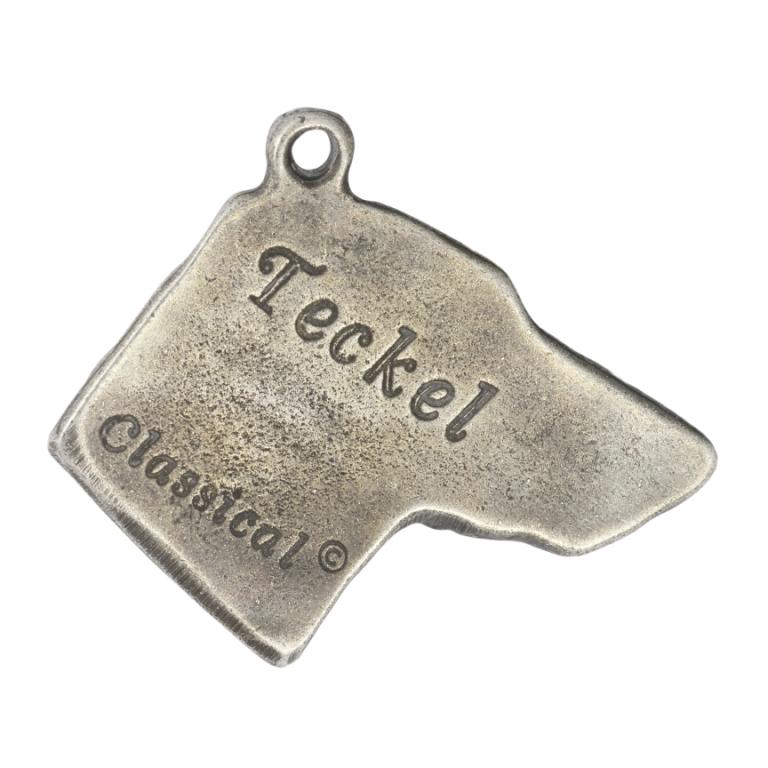 Dachshund I - Silver-plated key ring with a dog in a gift box, handbag decoration, backpack pendant by Art-Dog brand