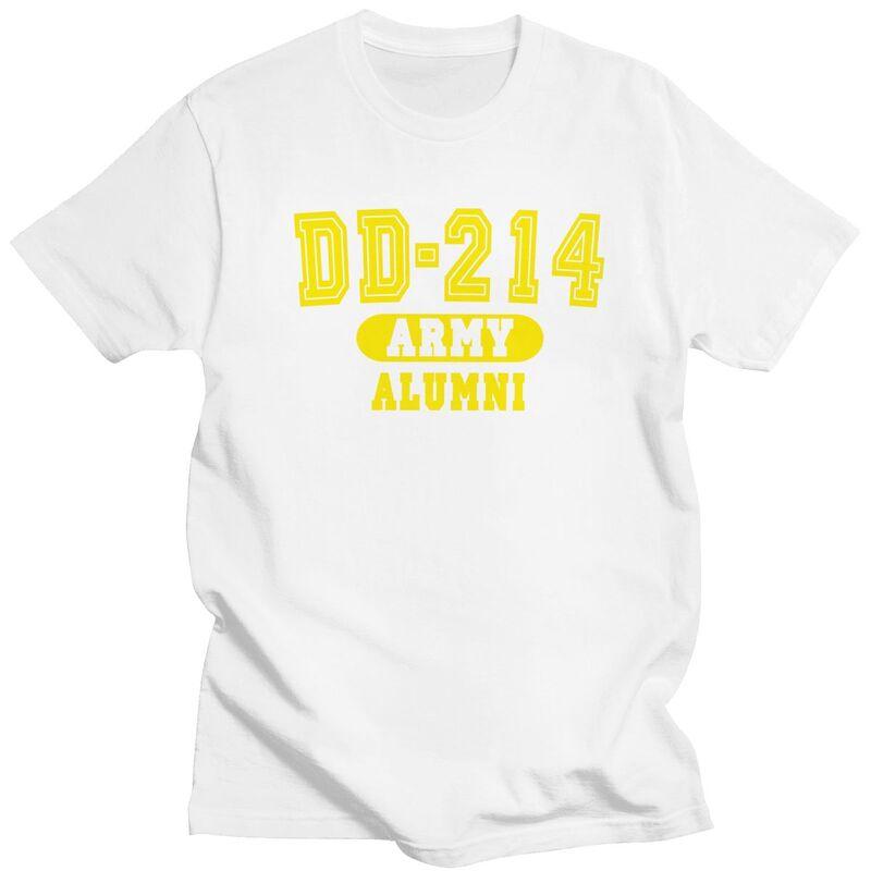 Custom Trendy DD214 US Army Alumni T Shirt Men Pure Cotton Tshirt Veteran Day Patriotic Tee Tops Streetwear Tshirts