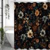 Красочная штора для душа с рисунком цветов, листьев и растений, Декоративная штора для ванной, Водонепроницаемая штора для душа с крючками