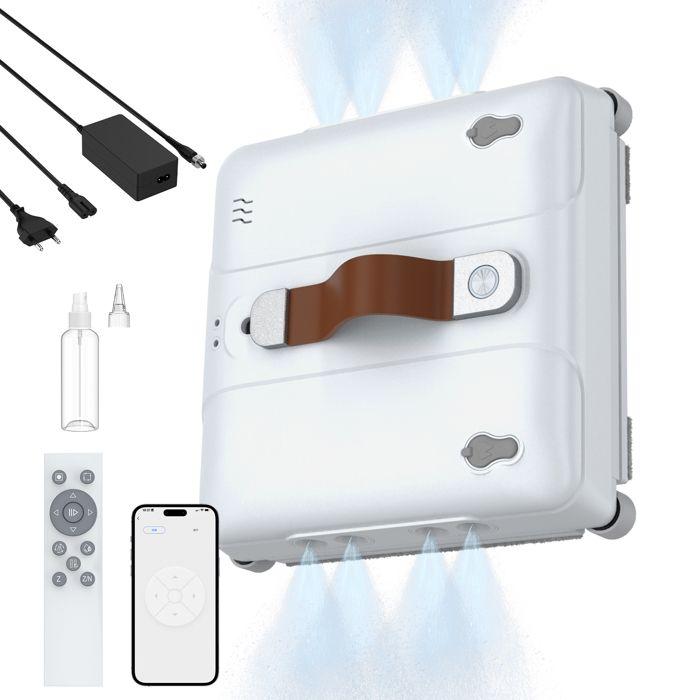 Robot 8000 PA window cleaner with 8 nozzles, 3 cleaning modes, Remote control/APP, Window washer robot Window cleaning