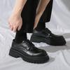 Men's Formal Thick Soled Leather Shoes Retro Classic Minimalist Style Leisure Outdoor Party New Office Youth Shoes 38-45