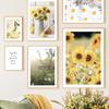 Sunflower Dandelion Reed Butterfly Wall Art Canvas Painting Nordic Posters And Prints Wall Pictures For Living Room Home Decor