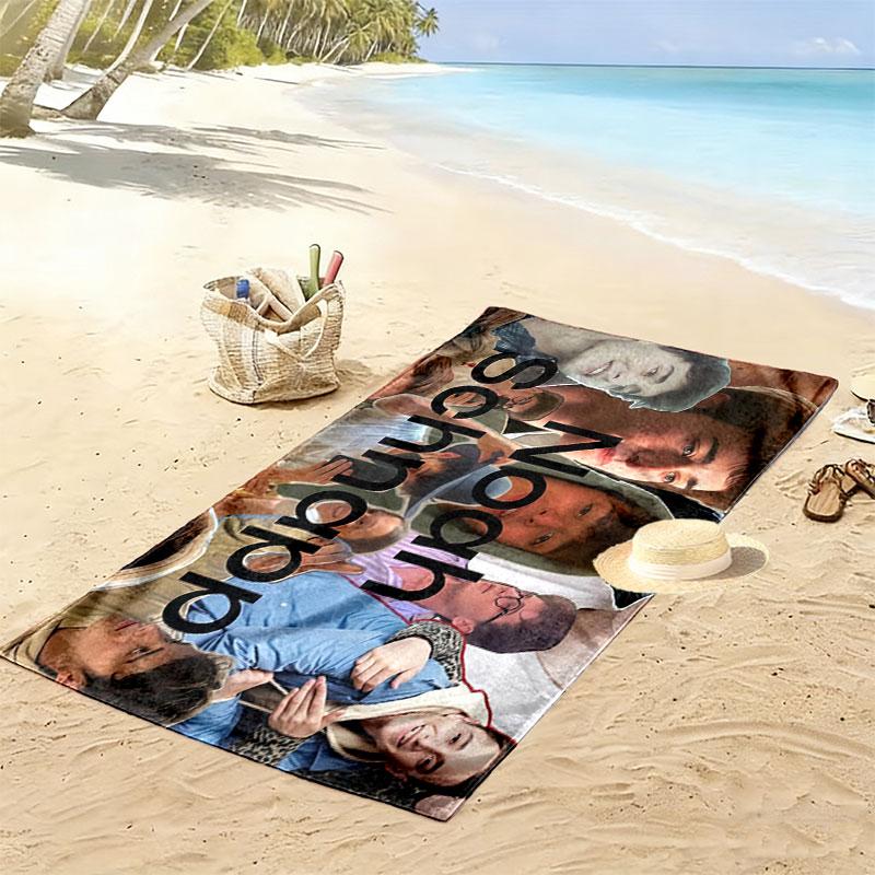 Noah Print Beach Towel, Large Soft Quick Dry Towel for Beach Camping Swimming