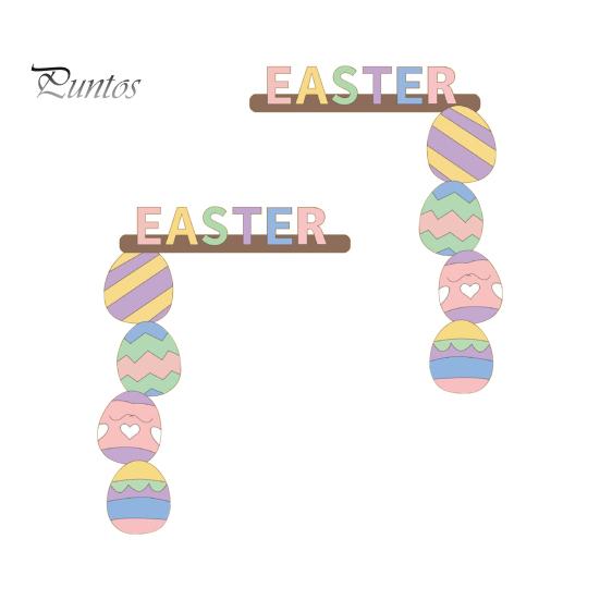 1/2 шт. пасхальный кролик дверной уголок украшение фермерский деревенский мультяшный кролик дверная рама знак передняя дверь край верхний орнамент