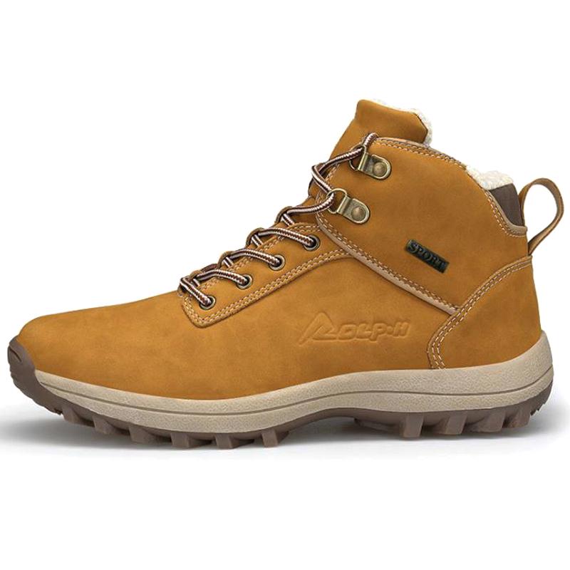 Мужские зимние теплые зимние ботинки на меховой подкладке, ботинки на шнуровке, уличные альпинистские, прогулочные, водонепроницаемые кроссовки
