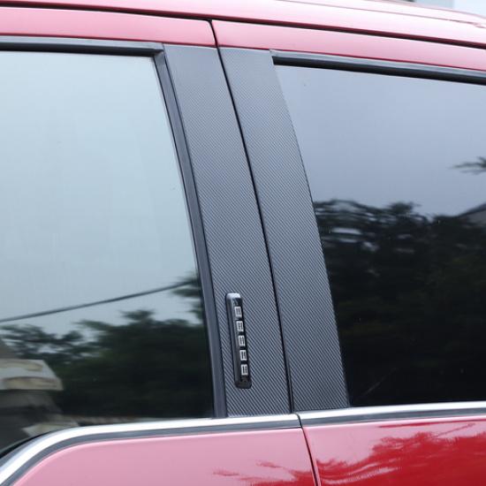 Window B Pillar Post Cover Trim Sticker Decal For Ford F150 2015+ Carbon Fiber