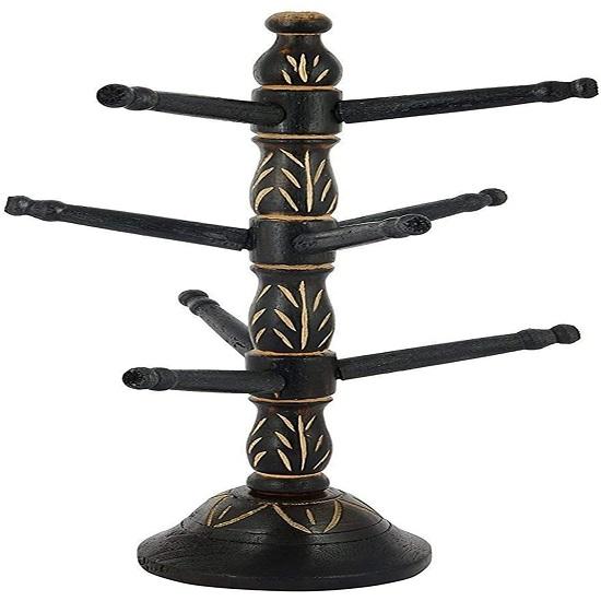 Handmade Iron Carved Bracelet Stand   6 Tier Bracelet Holder Bangle Stand