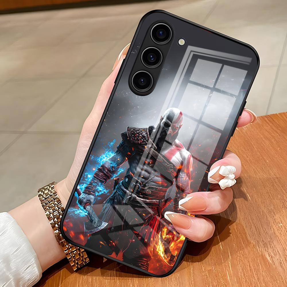 War God Kratos Phone Case For Samsung S26 S25 Edge Ultra S23 S22 S21 S20 Ultra Plus S24 Fe A54 A53 A25 Glass Cover
