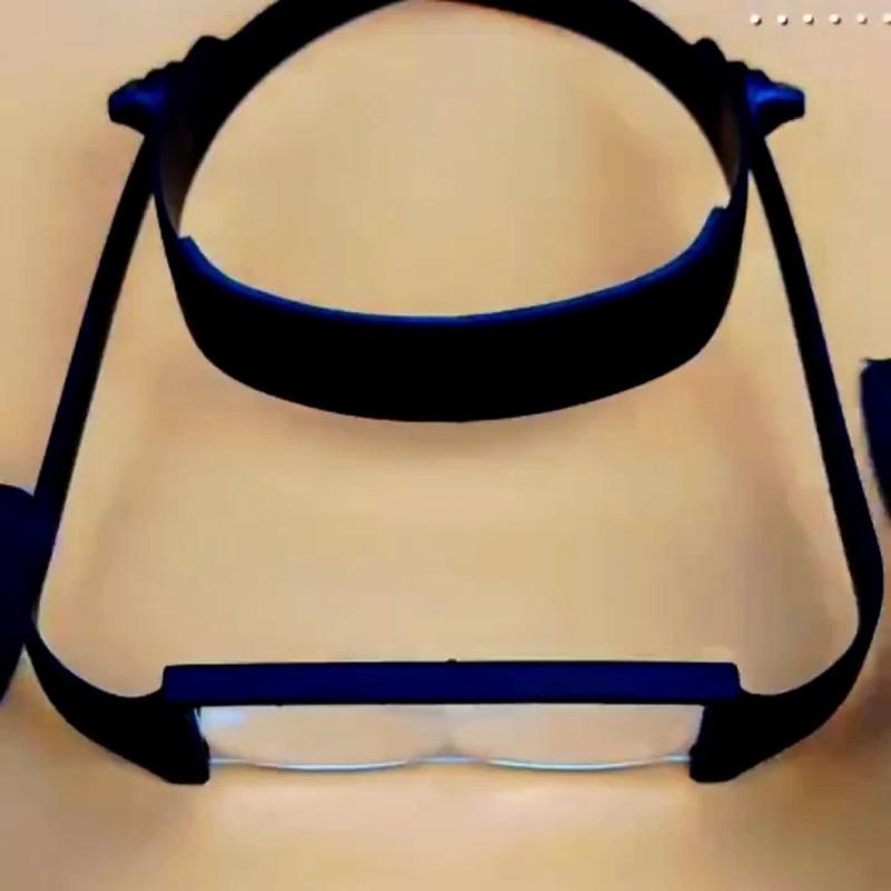 Наголовная лупа поставляется с четырьмя сменными линзами. Он обеспечивает увеличение без помощи рук с коэффициентами 1,6x, 2,0x, 2,5x и 3,5x