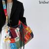 Ковбойская красочная сумка-тоут женская 2025 новая большая вместимость этнический стиль одно плечо кроссбоди