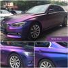 17x1.52M Matte Film Glitter Chameleon Purple Color Change Vinyl Sticker Car Whole Body Vinyl Wrap Matt Stain Decals Sticker Roll