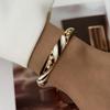 Inlaid Rhinestone Enamel Wide Bangle Drip Oil Finish Wrist Jewelry Bangle Jewelry Gift  Women