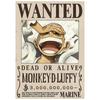 ONE PIECE Official Wanted Poster Wall Made In 42cm X 3 Sticker, Japan, 29.7cm (op-441 Luffy, Billion)