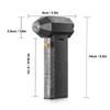 Jet Dry Blower 130000RPM Snow Blower with High Speed, Turbofan Powerful Brushless Motor Cordless Handheld Super Jet Fan Blower