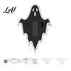 Ghost Shape Window Decorations Solar Car LED Light USB Wireless Animated Warning Lights for Windshield And Auto Display Rear Window 6 Modes Suction