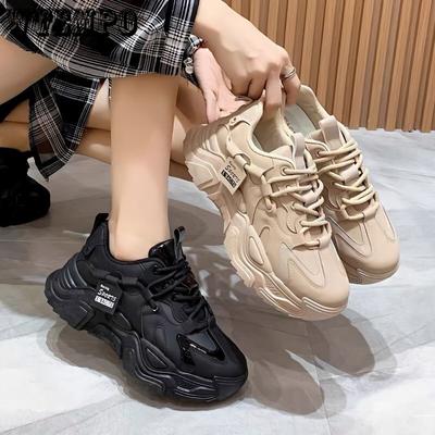 Женская обувь Ins, модные кроссовки для девочек на толстой подошве, дышащая сетчатая женская вулканизированная обувь, спортивные кроссовки