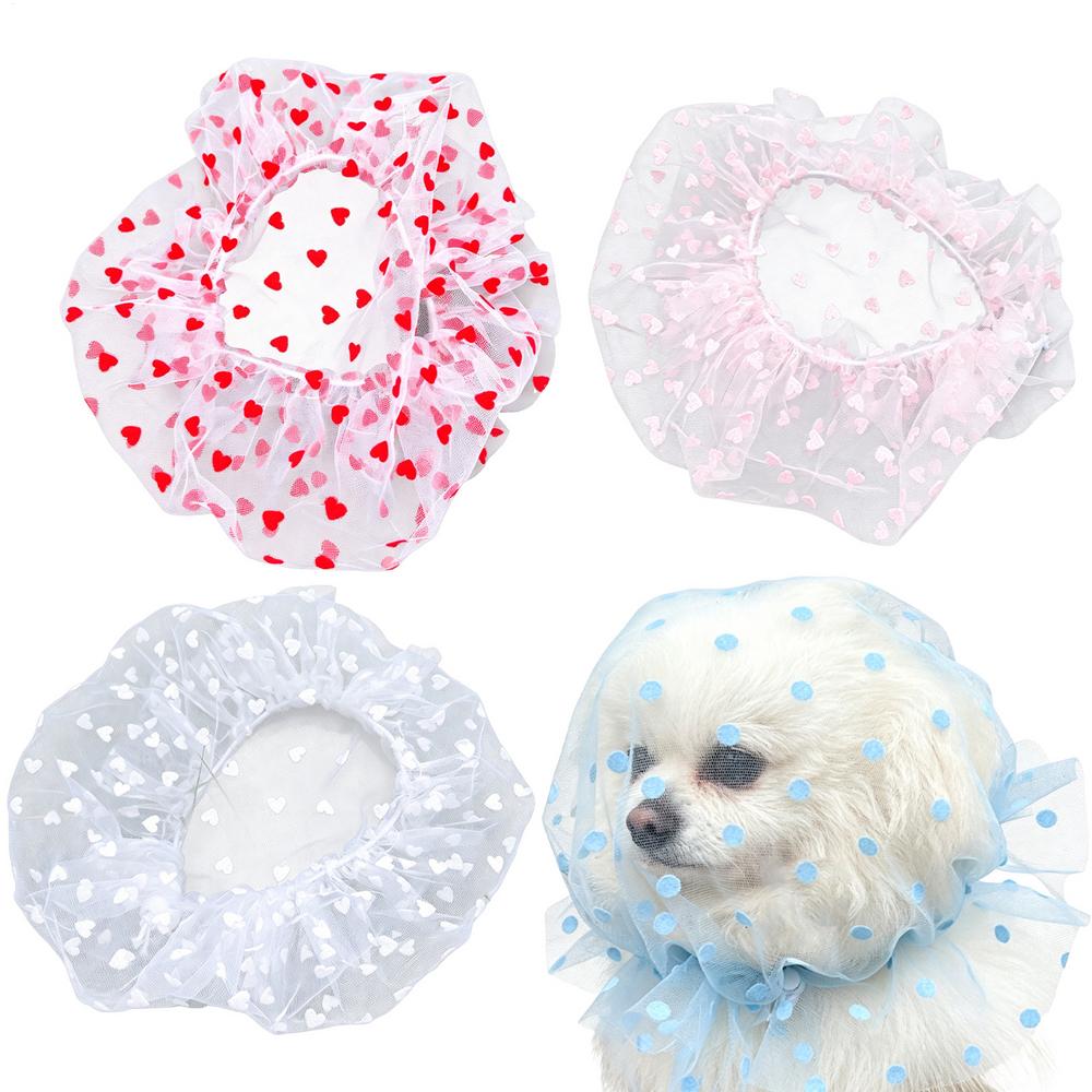 4Pcs Pet Mesh Head Cover For Dogs Anti-Eating Stray Headgear Breathable Portable Outdoor Walking Muzzle Sleeve Pet Accessories