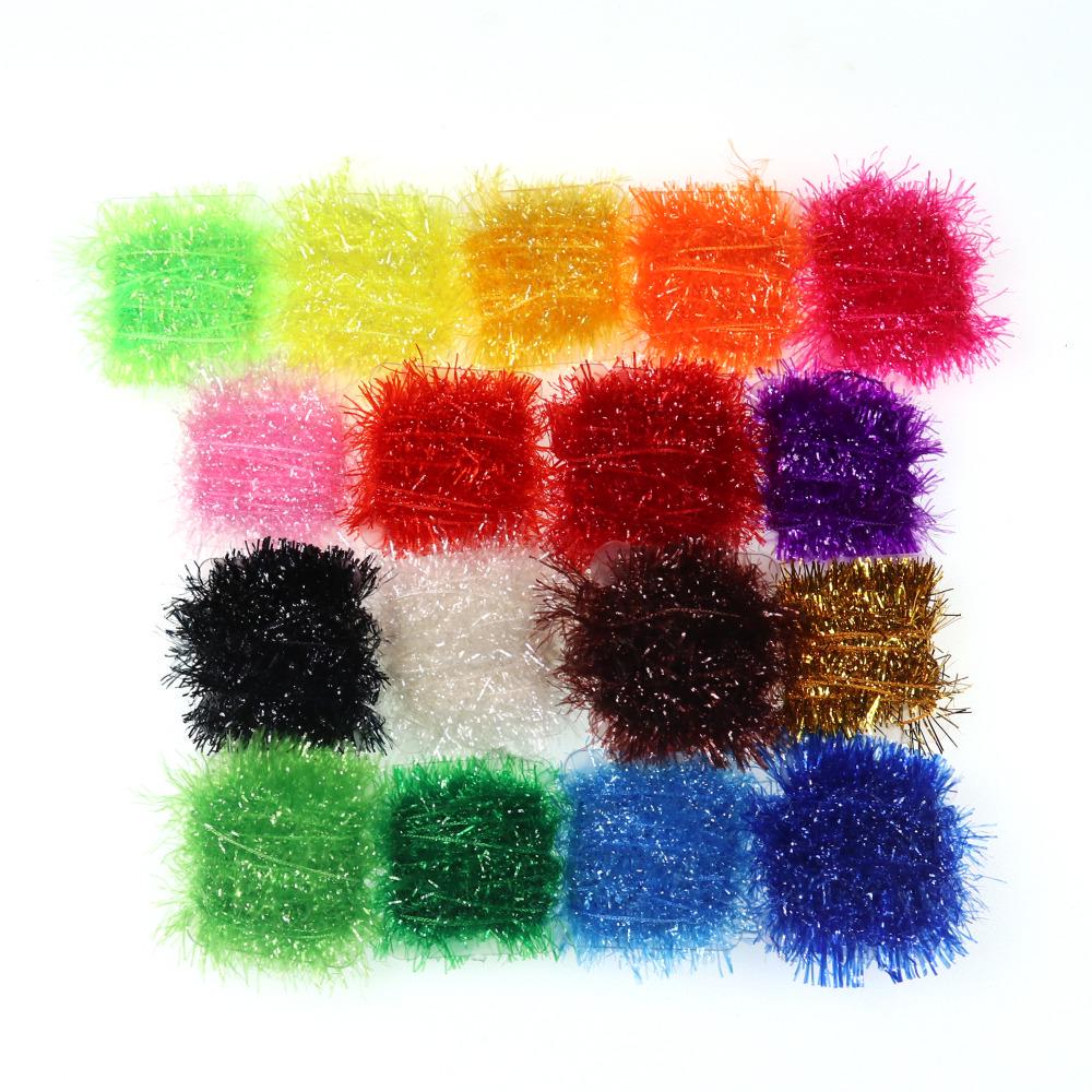 2 упаковки, 10 мм, кристаллическая вспышка, синельная флешка для стримера, яйцо, лосось, форель, материал для связывания мух, FL, зеленый, розовый