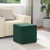 Stool Dark Green 41 x 41 x 40 cm Velvet and Engineered Wood