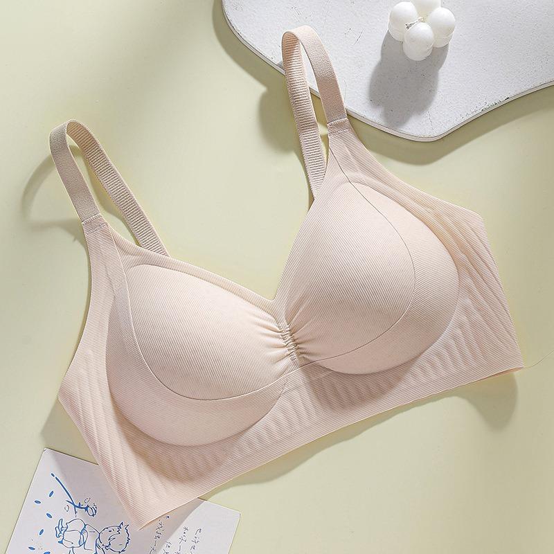 Ice silk breathable, comfortable and seamless underwear, small breasts gathered, secondary breasts, anti-sagging jelly soft support,beautiful back bra