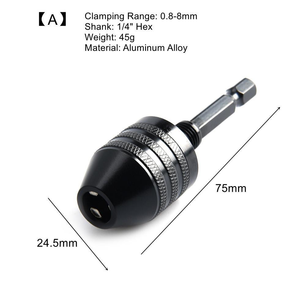 Hex Shank Drill Chuck Adapter Alloy Drill Bits Adapter New Keyless Drill Chuck