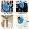 Microfiber Fan Cleaner With Extension Bar Dust Brush Removable and Washable for High Ceilings Furniture Household Cleaning Tools
