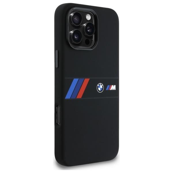 BMW Bmhmp16X23Saxk Iphone 16 Pro Max     6.9 Czarny/Black Hardcase Silicone Middle Stripe Magsafe