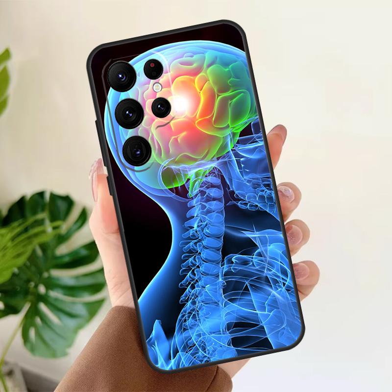 Медицинский Человеческие Органы Мозг Мягкий Чехол Для Samsung Galaxy S24 Ultra S21 S22 S23 S25 Plus S20 FE S9 S10 S23 FE Чехол Для Телефона