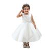 Summer Flower White Wedding Baby Girls Dresses Toddler Newborn Baptism 1st Birthday Bow Lace Princess Dress Party Child Clothes
