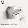 Glass Shelf Clamp Zinc Alloy Adjustable Glass Clip Bracket For Desk Partition Wood Shelves Support Bracket Holder Hardware