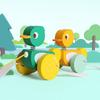 IWOOD Деревянная игрушка-каталка в форме животного для малышей, детская ручная игрушка с веревкой, наборы, мульти-цвета