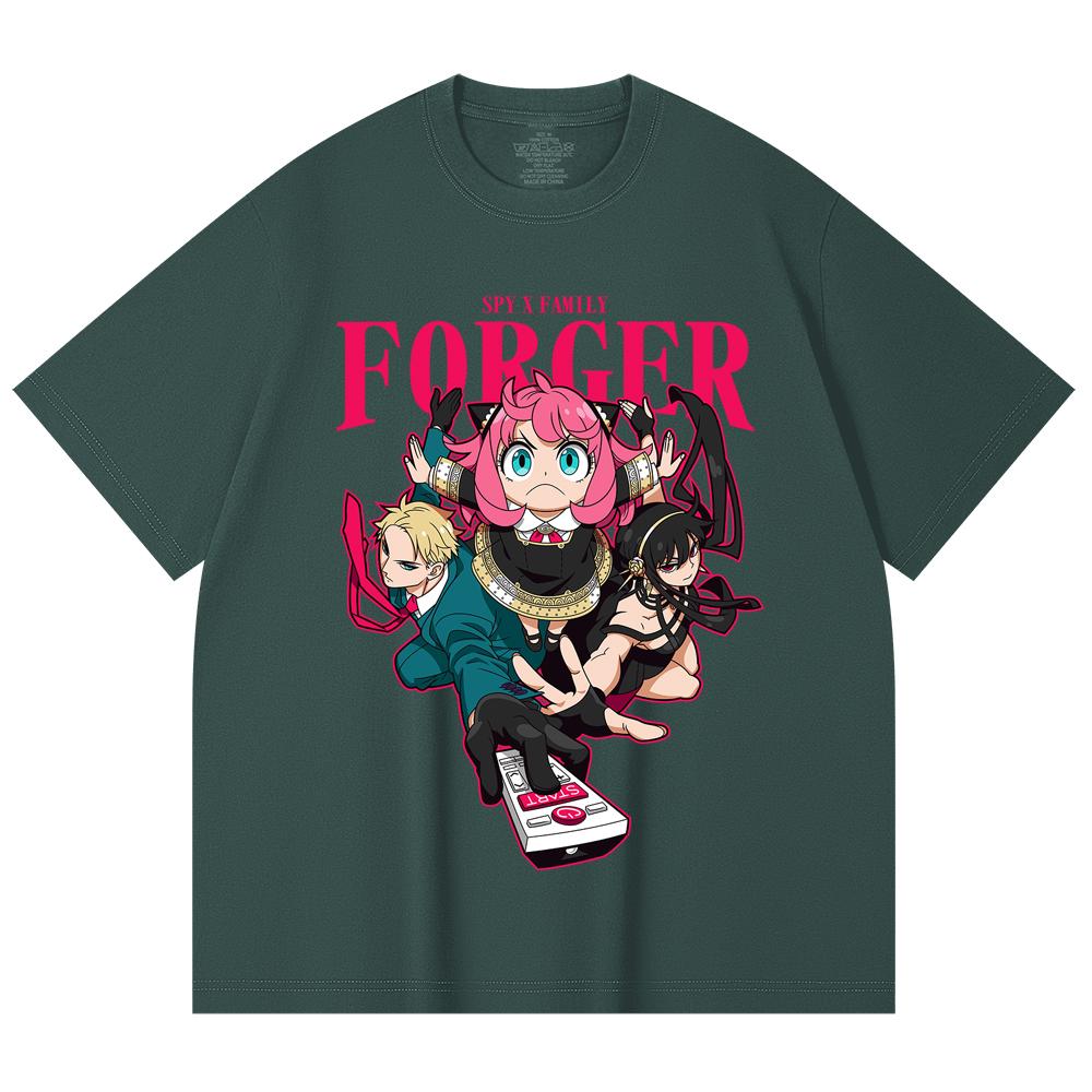 230 Gsm 100% Cotton Spy Family V1 Forger Print Unisex Heavy Cotton T Shirt