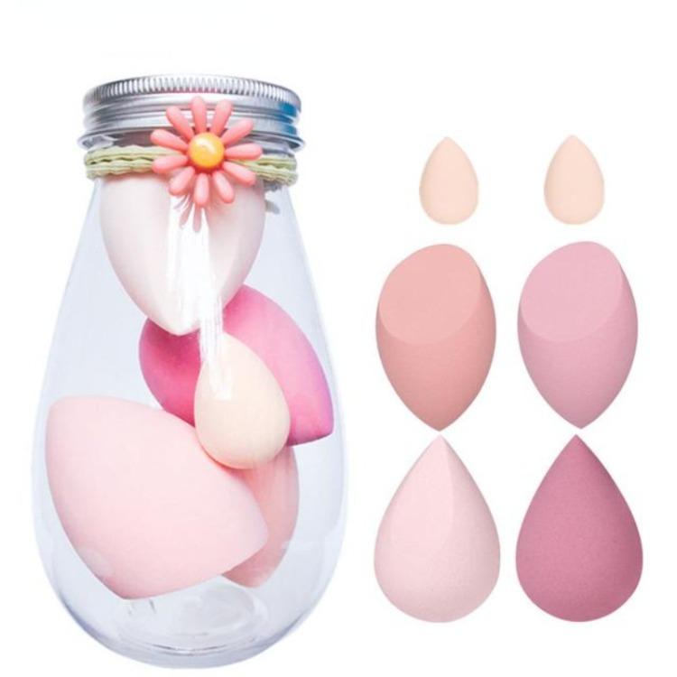 4/5/6 шт. набор спонжей для макияжа, косметические пуховки для тонального крема, пудры, консилера, блендер для макияжа с коробкой, серия цветов