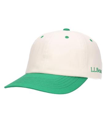 [L.L.Bean] Мужская двухцветная кепка-оксфорд и холст, Размер L, Цвет: Слоновая кость/Зеленый, Белый, CJ90201006