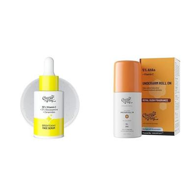 Сыворотка для лица с 10% витамином C Chemist At PlayДля всех типов кожи 30 мл + Шариковый дезодорант для подмышек с 5% AHA, молочной кислотой и 1% миндальной кислотой | 40 мл