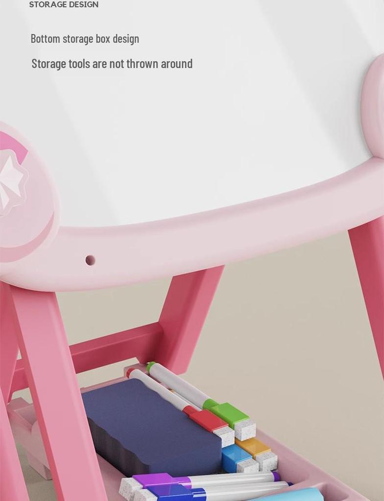 Детский двухсторонний мольберт для рисования и письма с мелками