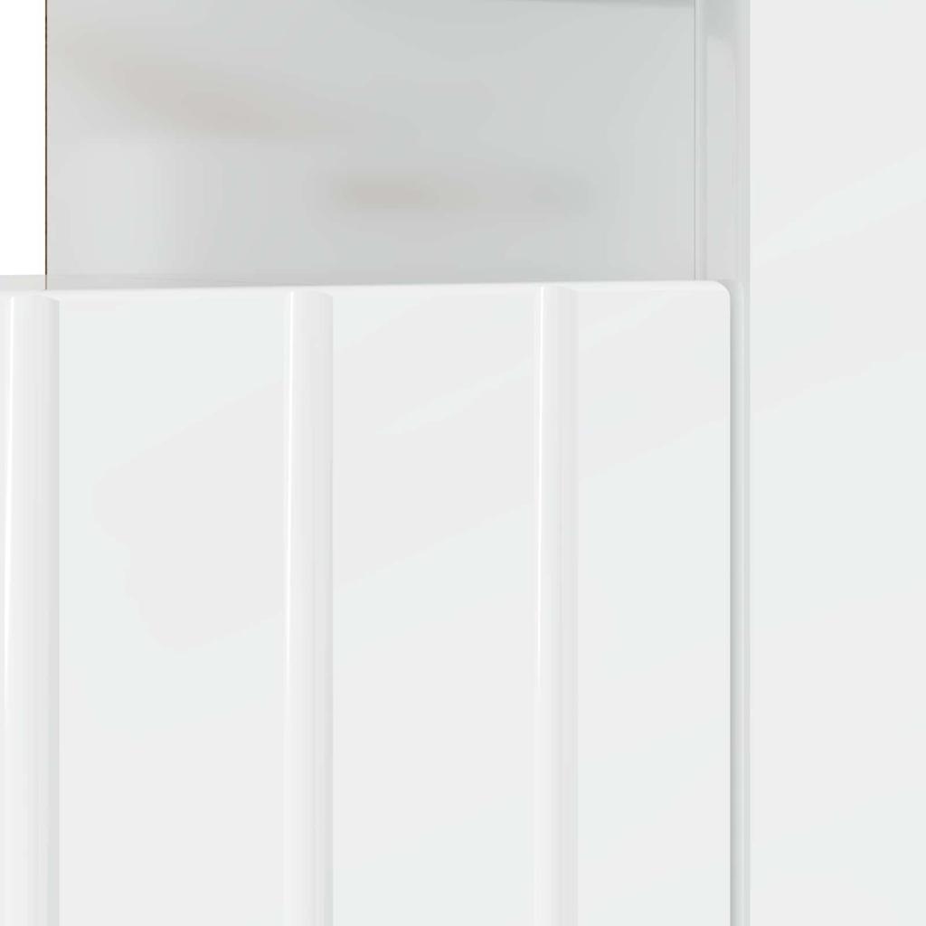 LED TV Stand ZWOLLE 153 x 35 x 43 cm High Gloss White