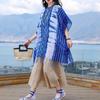 Blue Tassel Cape Shawl Spring and Summer New Product, Thin Style Sun Shading and Sun Protection Beach Towel Trendy