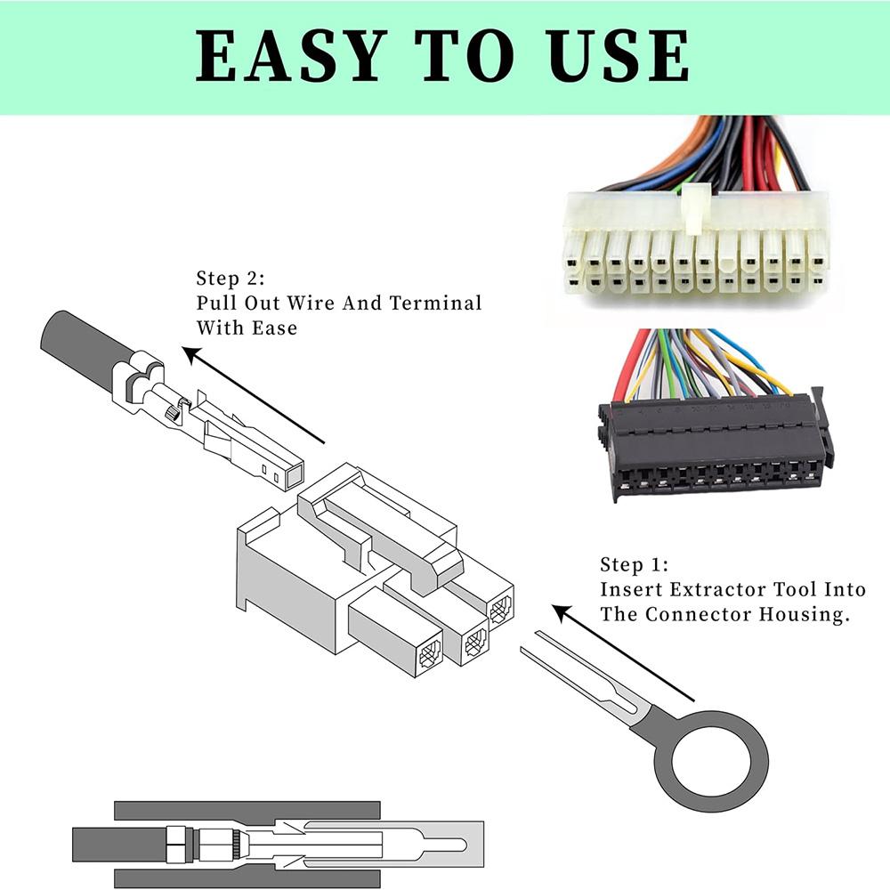 41/26Pcs Car Terminal Removal Tool Set Key Pin Car Electrical Wire Crimp Connector Extractor Kit Accessories