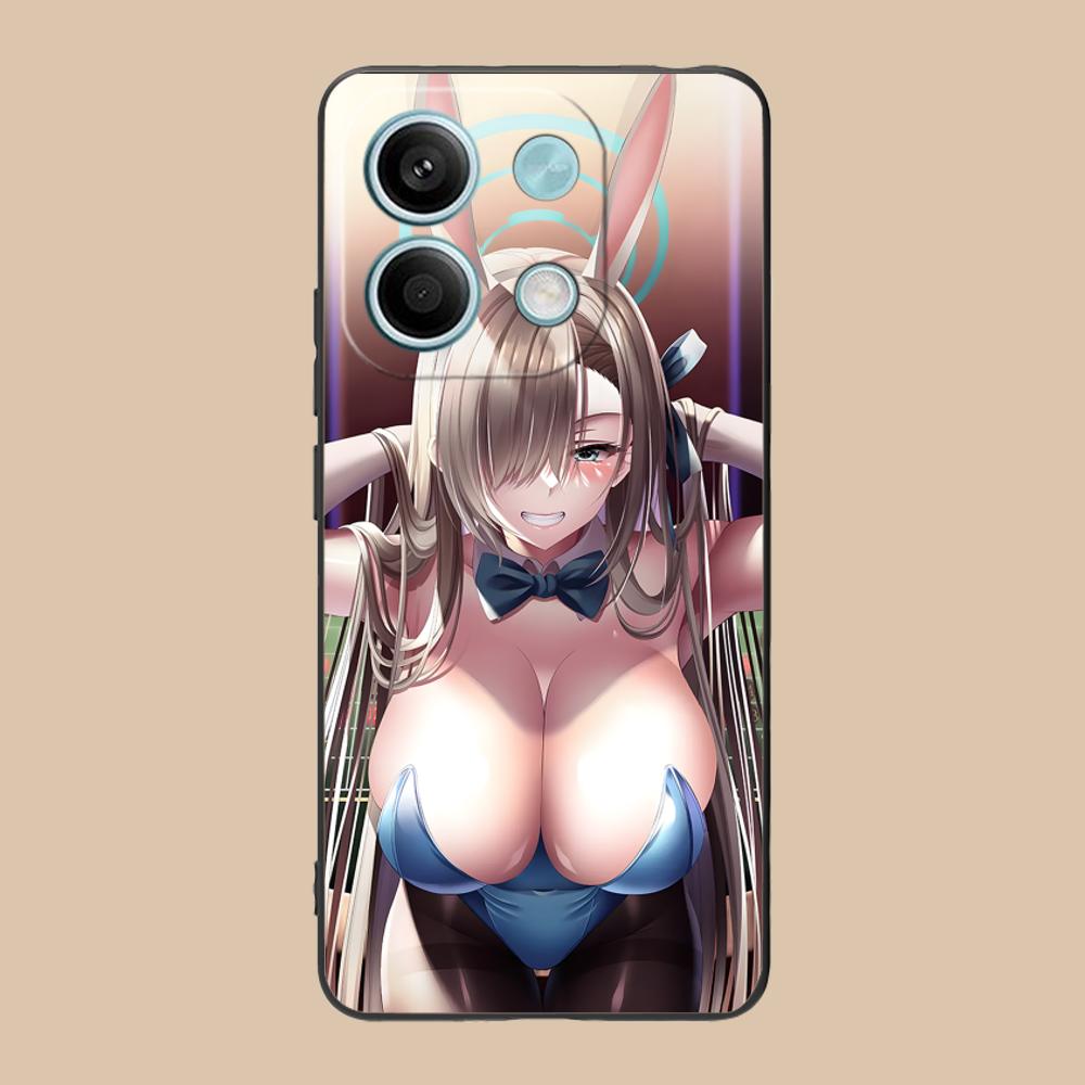 Blue Archive Asuna Mobile Phone Case for POCO F6 F5 F4 F3 F2 Pro GT C40 Colour Printing Protective Pretty Cover Smartphone