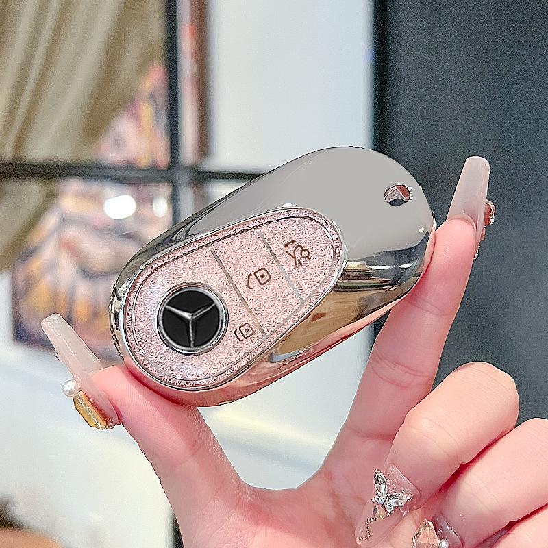 Чехол для ключа Mercedes-Benz для модели E300L/E260/C260L 2025 года с пряжкой, Чехол для GLC300L и Пряжка для автомобиля S-класса