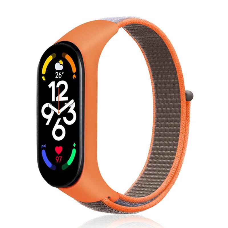 Нейлоновая петля для Xiaomi Mi Band 7-7 nfc smartwatch браслет Sport Miband7 Correa сменный браслет smart band 7 6 5 4 3 ремешок