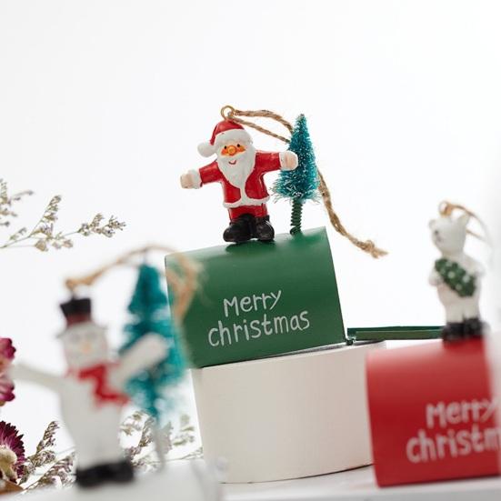 Рождественский кулон, креативный кованый железный почтовый ящик, подвесной орнамент, праздничная подвеска в виде рождественской елки для украшения дома