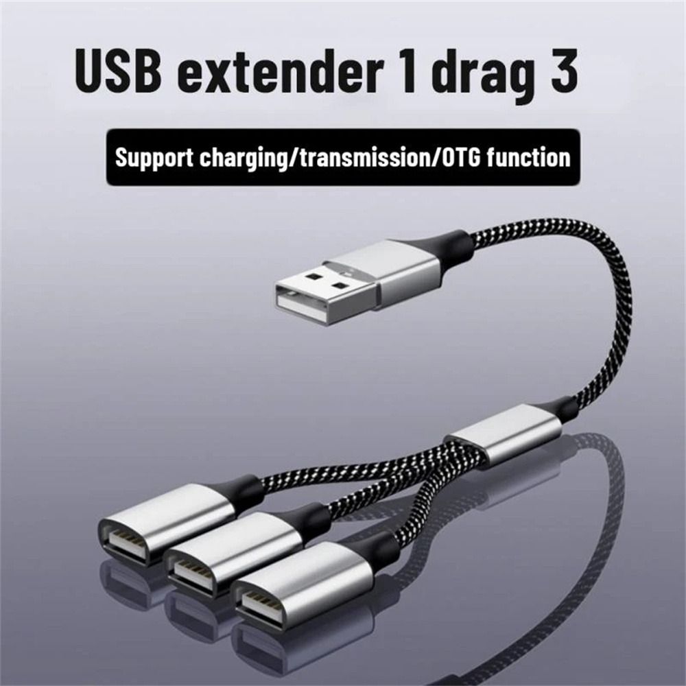 Разветвительный кабель-адаптер Док-шнур Тип C Адаптер OTG USB C на двойной USB USB-разветвительный кабель USB-концентратор
