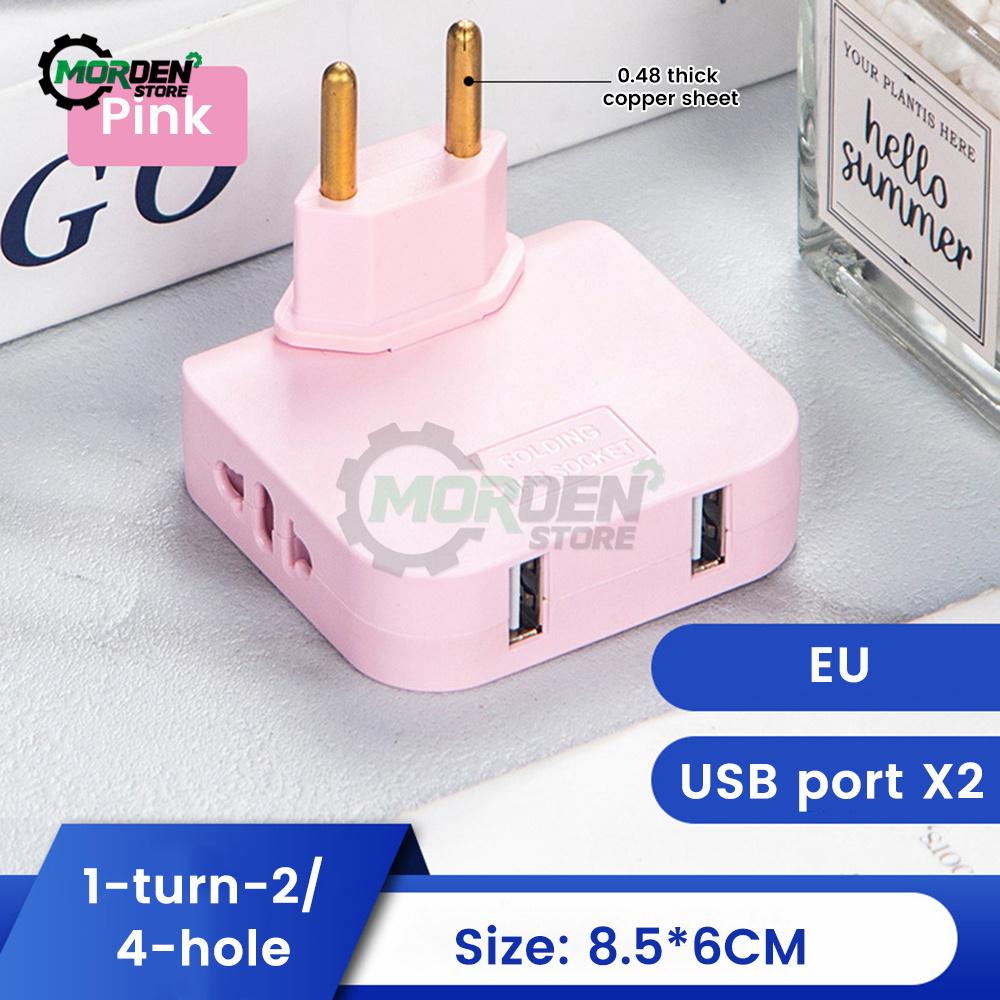 European Regulation 1 In 1 Rotary Plug Connector Germany France Russia Spain Lightweight Universal EU Adapter Power Supply