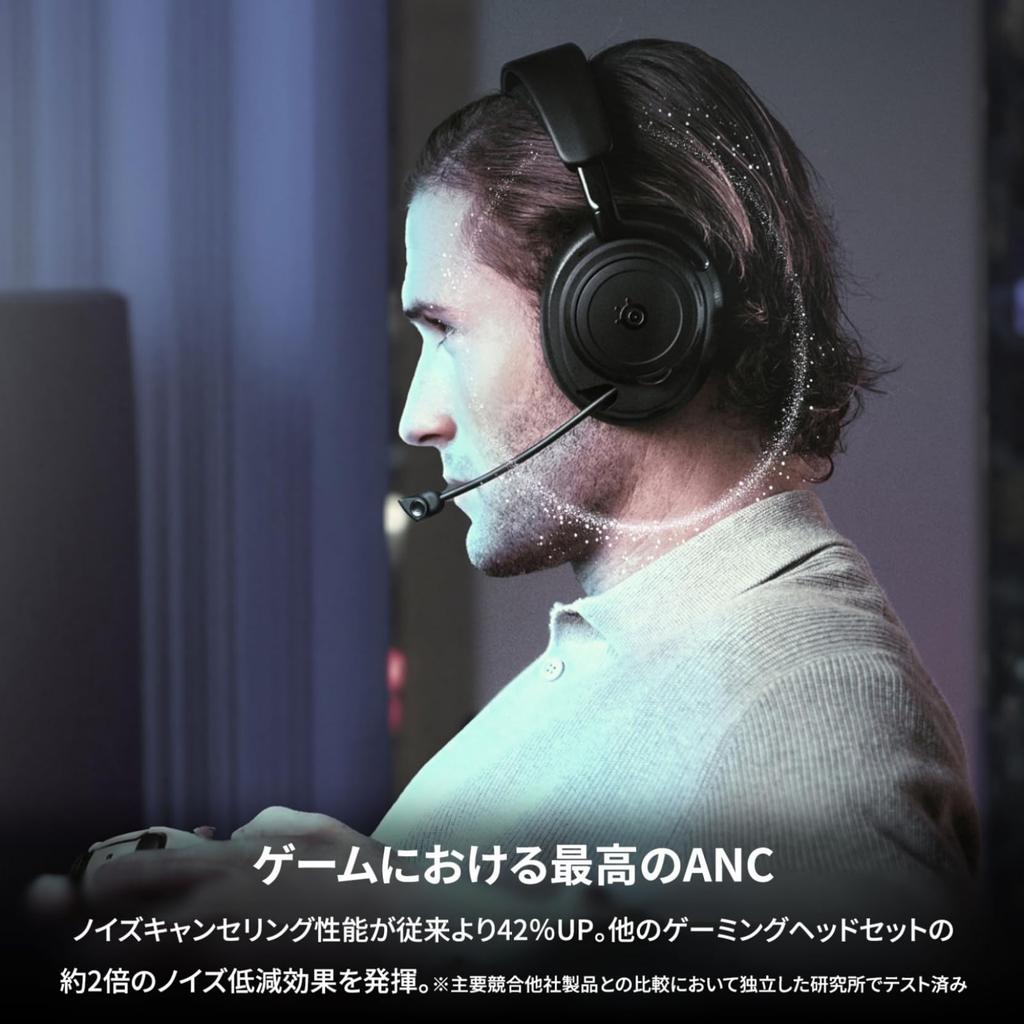 Игровые наушники SteelSeries Arctis Nova Elite - Легкие, Беспроводные, Одновременное подключение, Закрытого типа, Аудио высокого разрешения, Активное N